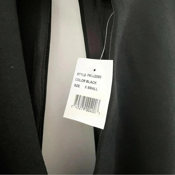 NWT Nordstrom Black Bodycon Sleeveless Mini Shift Dress Size XS Date Night - Picture 7 of 8